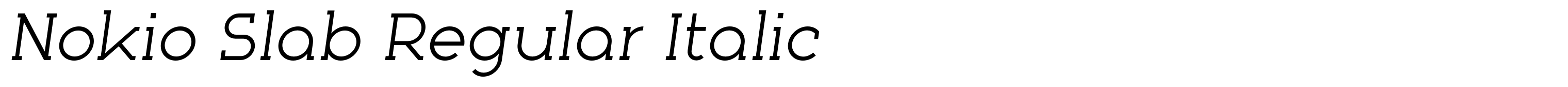 Nokio Slab Regular Italic